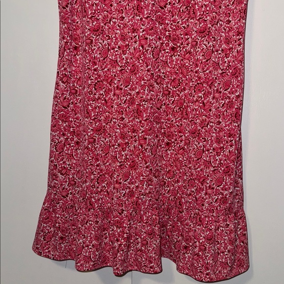 Michael Kors Pink Floral Sleeveless Dress w Ruffle Hem Women’s S Small - Picture 7 of 12